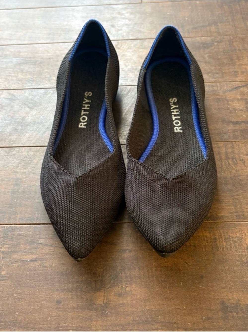 Rothy's Black ‘The Point’ Pointed Toe Flats